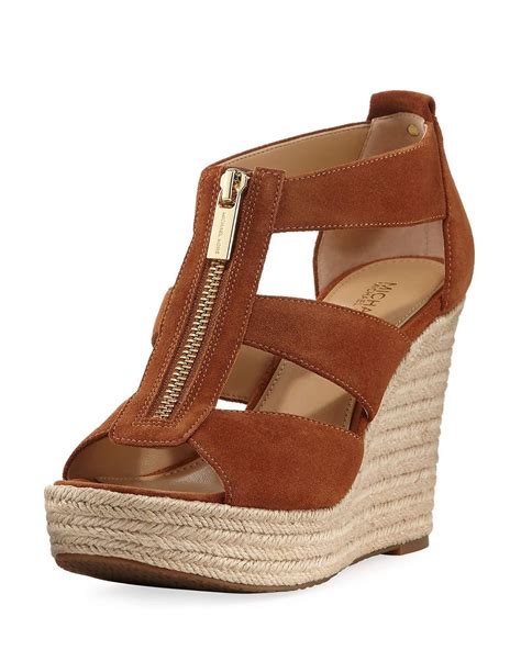 michael kors sandal wedges|michael kors suede wedge sandals.